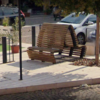 Dubbele parkbank 53 Design parkbanken met hogel leuning en een dubbele zitting